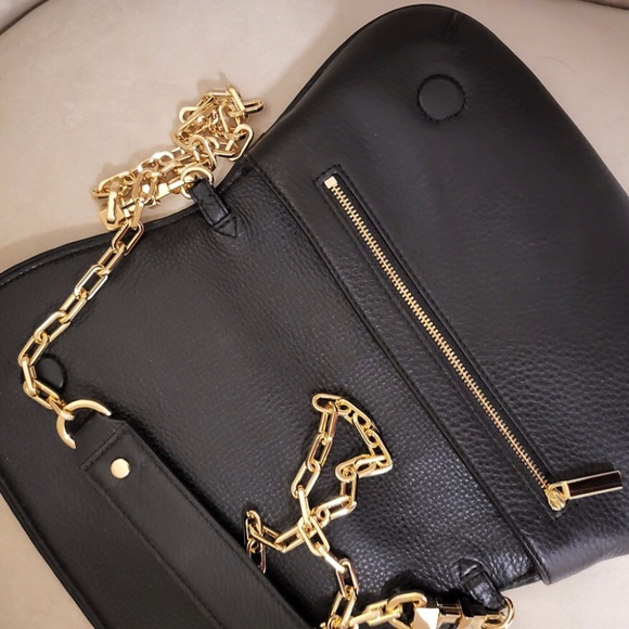 Tory Burch Classic Clutch - black leather and gold straps - very elegant… - Picture 3 of 8